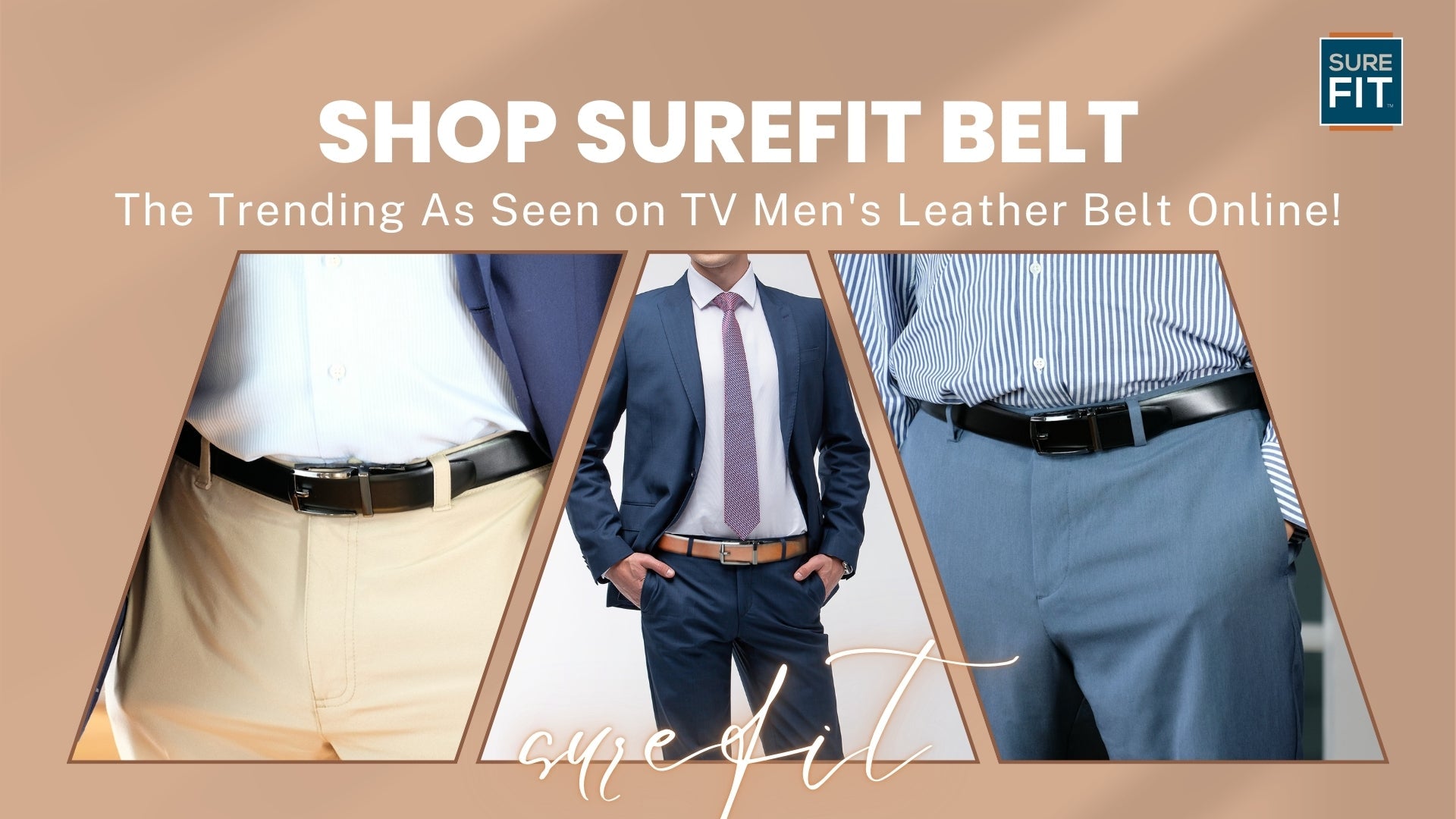 Shop SureFit Belt: The Trending As Seen on TV Men's Leather Belt Online!